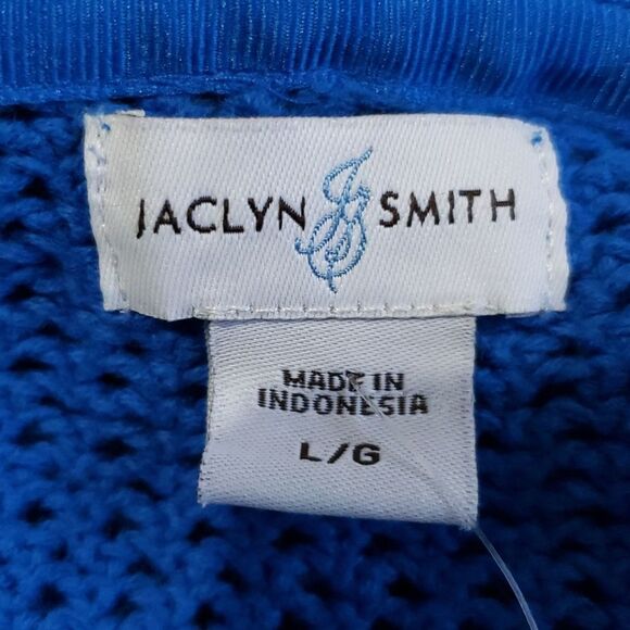 Jaclyn Smith Cobalt Blue Knitted Hoodie Sweater - Picture 6 of 7